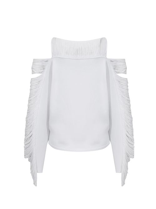 Maglia Odette in misto viscosa stretch con inserti in fili Liviana Conti | F6SA44A01-0